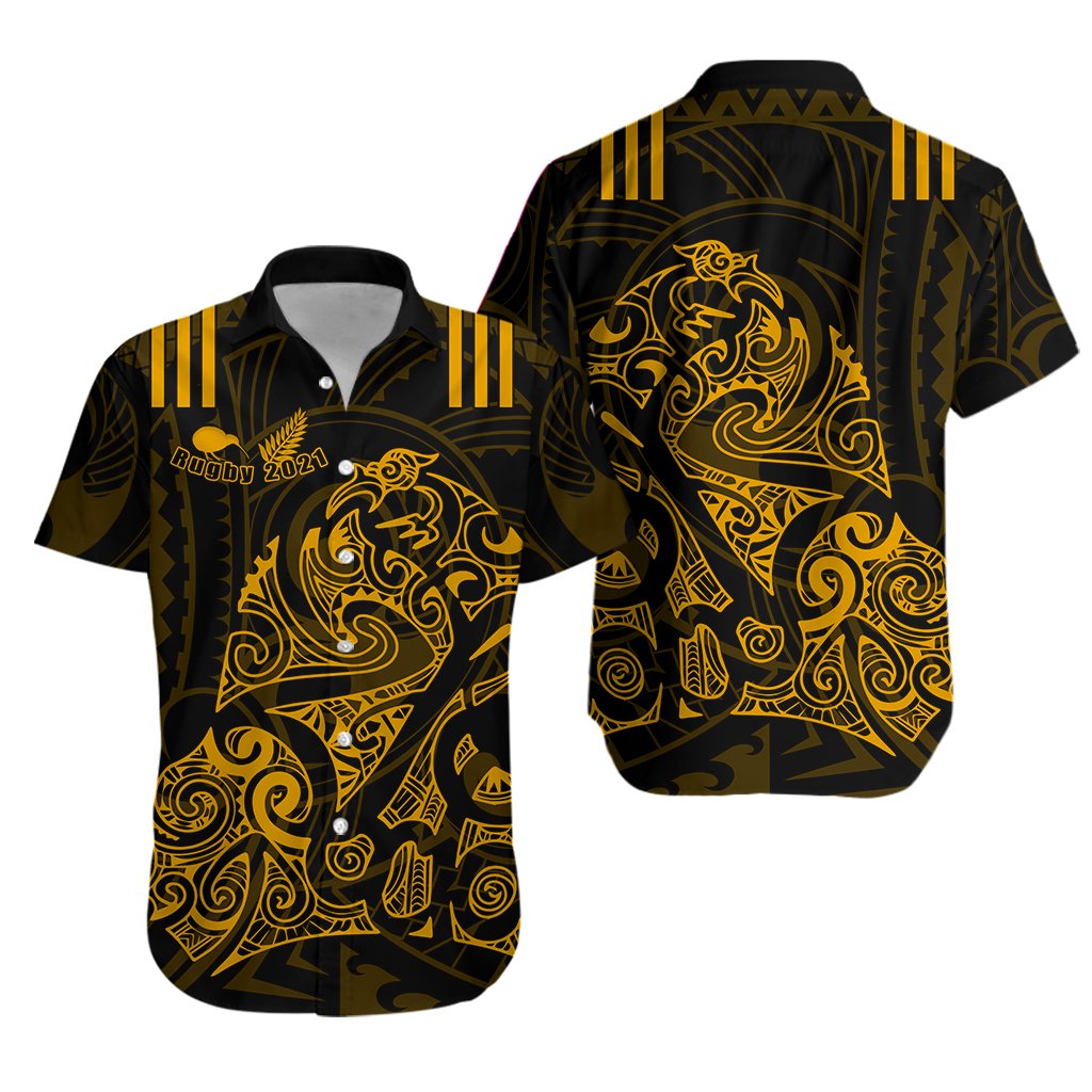 Aotearoa Super Rugby Hawaiian Shirt Maori Kiwi Golden - Vibe Hoodie Shop