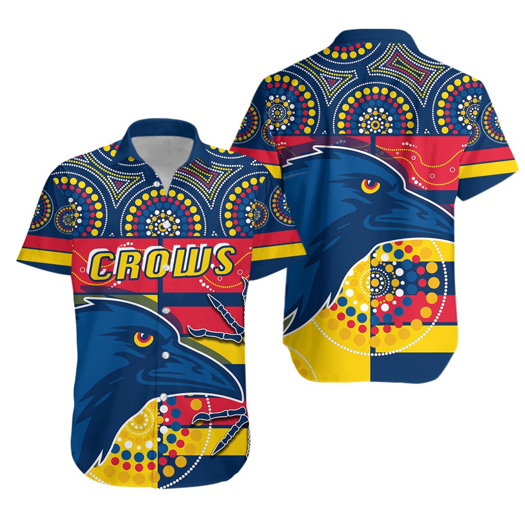 Adelaide Hawaiian Shirt Indigenous Crows - Vibe Hoodie Shop