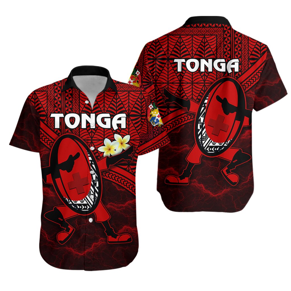 Tonga Rugby Hawaiian Shirt Dab Trend Creative - Vibe Hoodie Shop