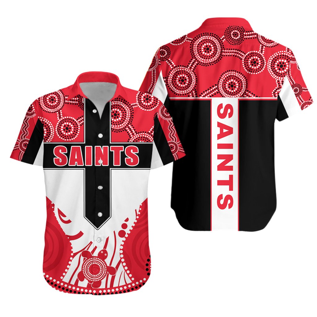 Saints Enthusiasm Hawaiian Shirt St Kilda Indigenous - Vibe Hoodie Shop