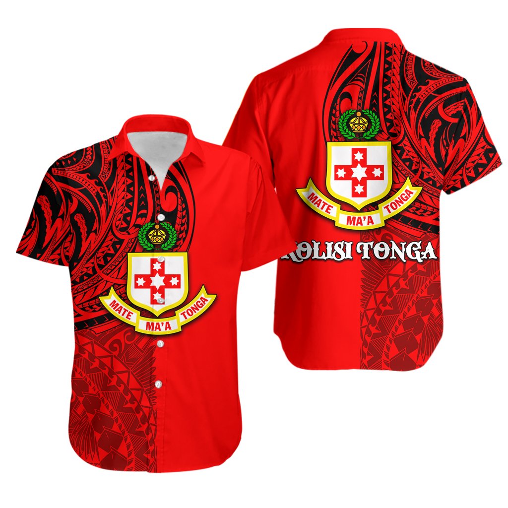 Kolisi Tonga Hawaiian Shirt Half Polynesian Style - Vibe Hoodie Shop