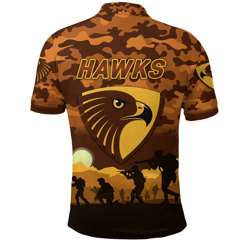 Hawthorn Hawks ANZAC Polo Shirt Simple Style - Vibe Hoodie Shop