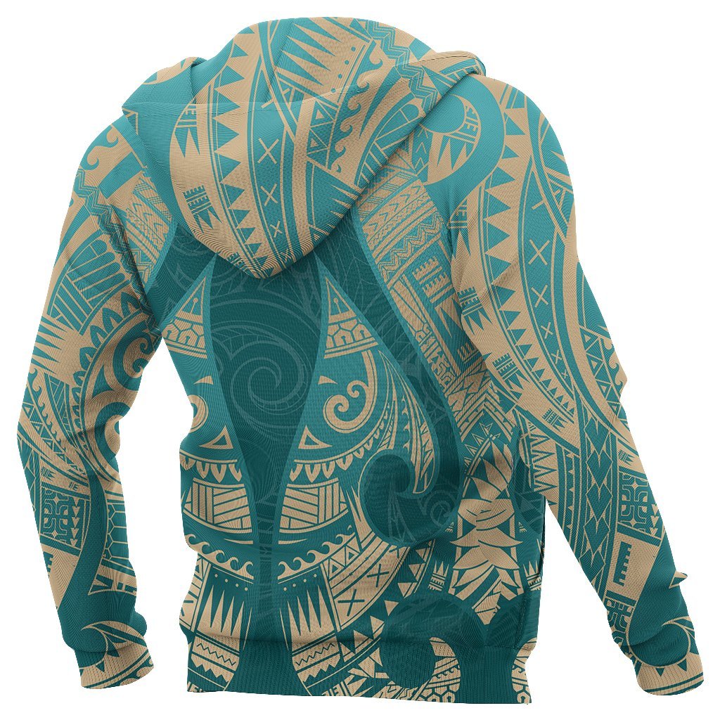 New Zealand Maori Zip Hoodie, Hei Matau Tattoo Full Zip Hoodie K5 Merchize - Vibe Hoodie Shop