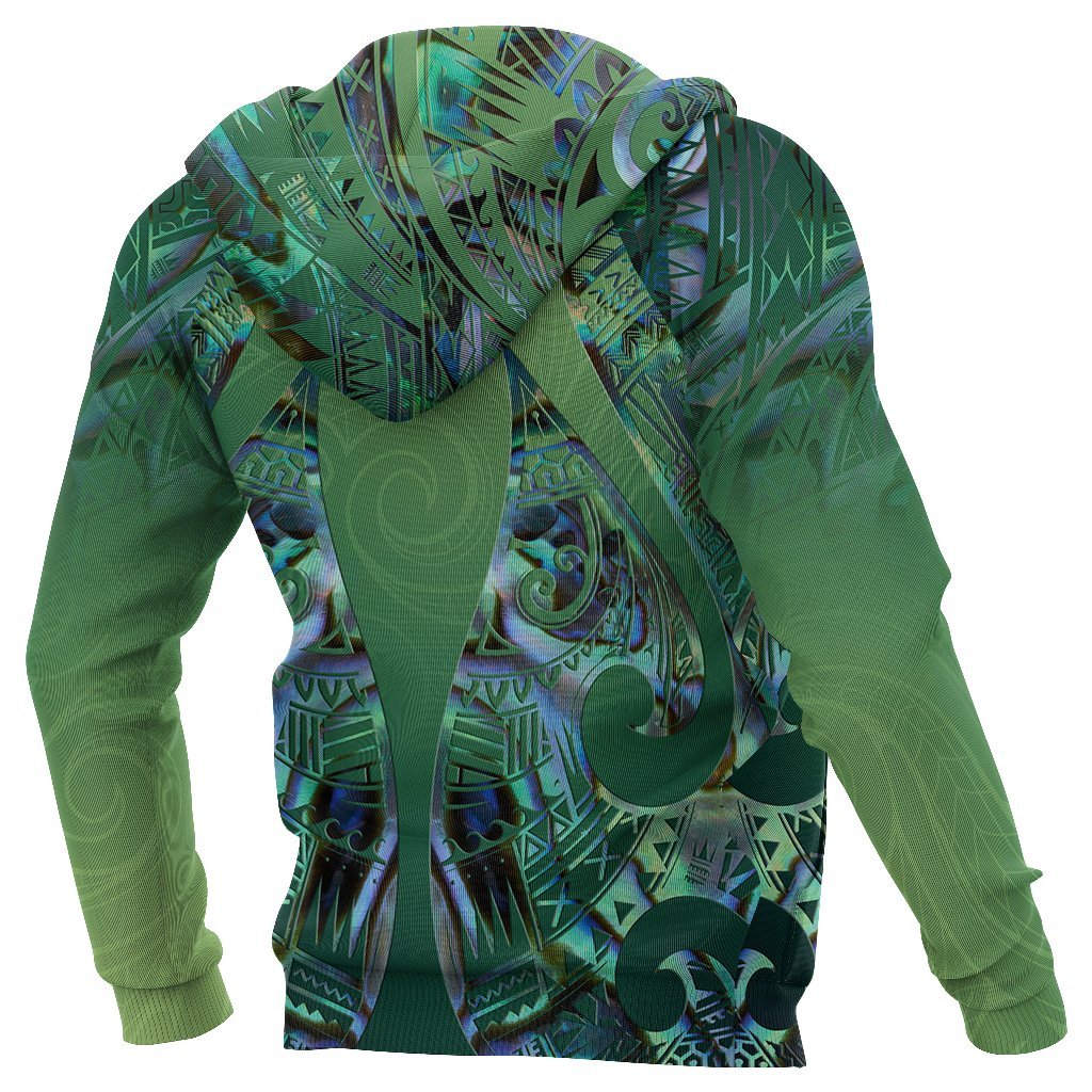 New Zealand Maori Hoodie, Hei Matau Paua Shell Pullover Hoodie - Vibe Hoodie Shop