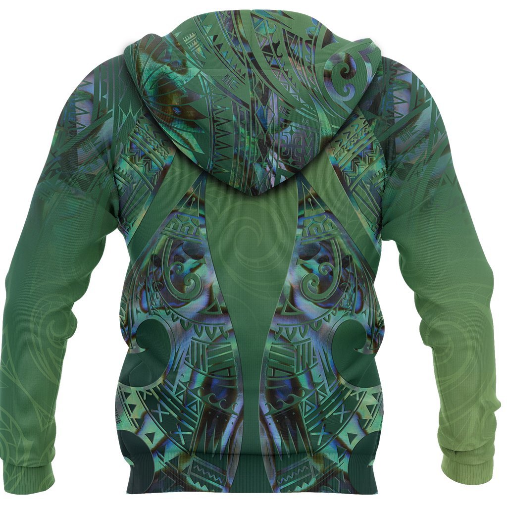 New Zealand Maori Hoodie, Hei Matau Paua Shell Pullover Hoodie - Vibe Hoodie Shop