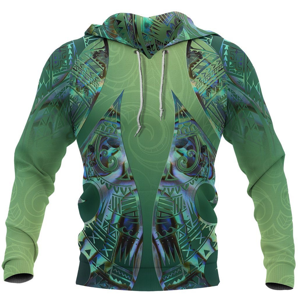 New Zealand Maori Hoodie, Hei Matau Paua Shell Pullover Hoodie - Vibe Hoodie Shop