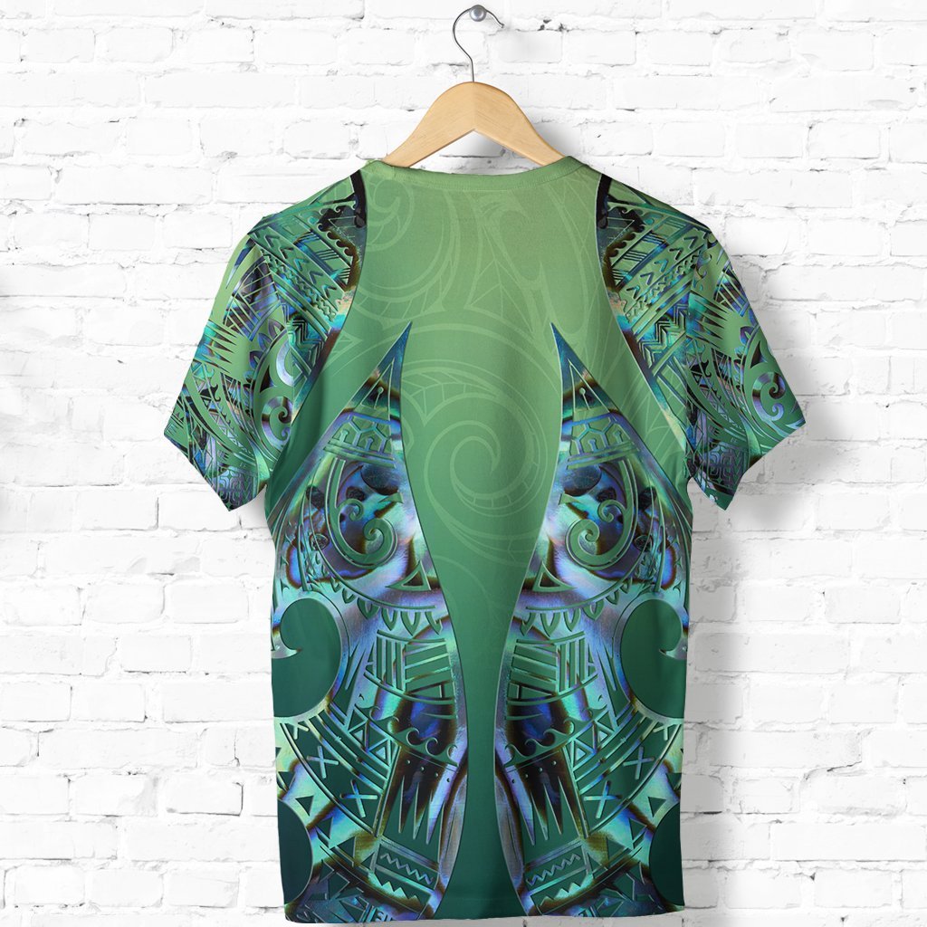 New Zealand Maori T shirt, Hei Matau Paua Shell Shirt - Vibe Hoodie Shop