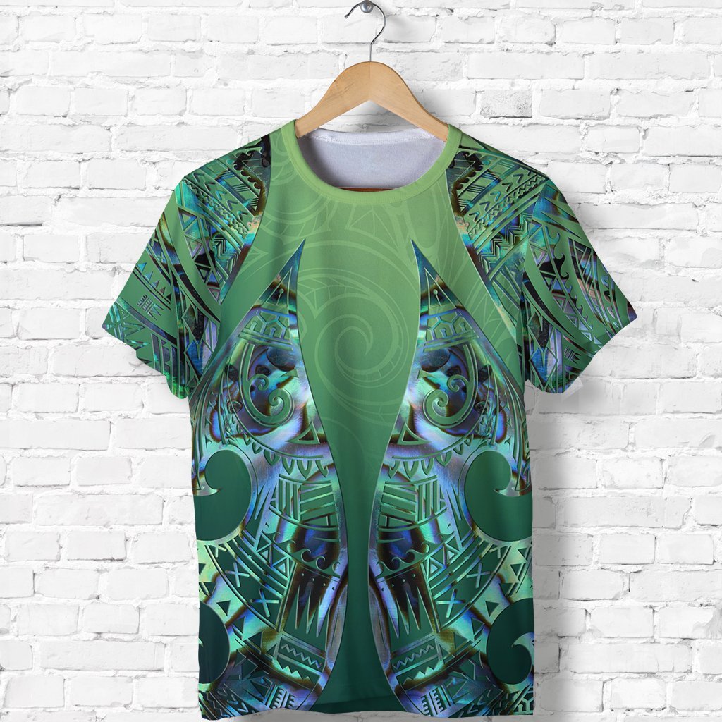 New Zealand Maori T shirt, Hei Matau Paua Shell Shirt - Vibe Hoodie Shop