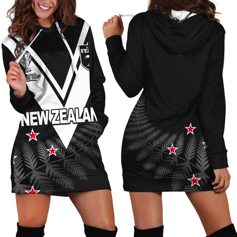 New Zealand Kiwi Ferns Rugby Hoodie Dress Women World Cup 2022 - Vibe Hoodie Shop