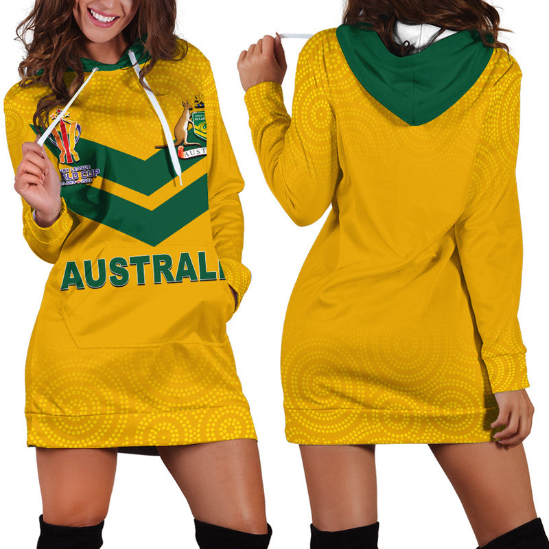 Australia Jillaroos Rugby Hoodie Dress Women World Cup 2022 - Vibe Hoodie Shop