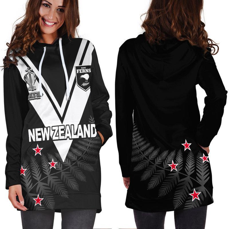 New Zealand Kiwi Ferns Rugby Hoodie Dress Women World Cup 2022 - Vibe Hoodie Shop