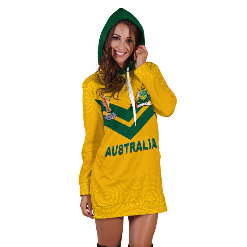 Australia Jillaroos Rugby Hoodie Dress Women World Cup 2022 - Vibe Hoodie Shop