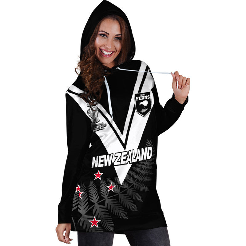 New Zealand Kiwi Ferns Rugby Hoodie Dress Women World Cup 2022 - Vibe Hoodie Shop
