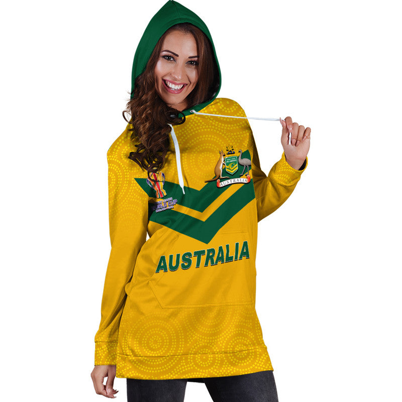 Australia Jillaroos Rugby Hoodie Dress Women World Cup 2022 - Vibe Hoodie Shop