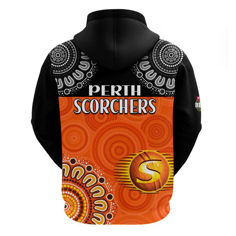 Perth Scorchers Cricket Zip Up And Pullover Hoodie Aboriginal Double Boomerang LT9 - Vibe Hoodie Shop