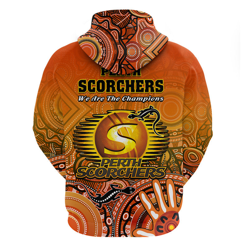Perth Scorchers Champions Zip Up And Pullover Hoodie Lizard Indigenous Aboriginal LT9 - Vibe Hoodie Shop