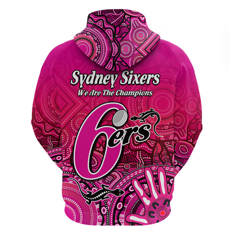 Sydney Sixers Champions Zip Up And Pullover Hoodie Lizard Indigenous Aboriginal LT9 - Vibe Hoodie Shop