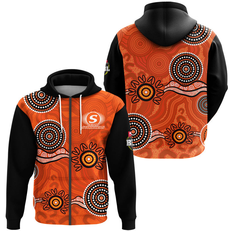 Perth Scorchers Cricket Dots Zip Up And Pullover Hoodie LT9 - Vibe Hoodie Shop