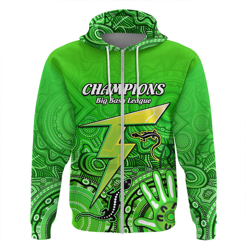 (Custom Personalised) Sydney Thunder Cricket Champions Zip Up And Pullover Hoodie Lizard Indigenous Aboriginal LT9 - Vibe Hoodie Shop