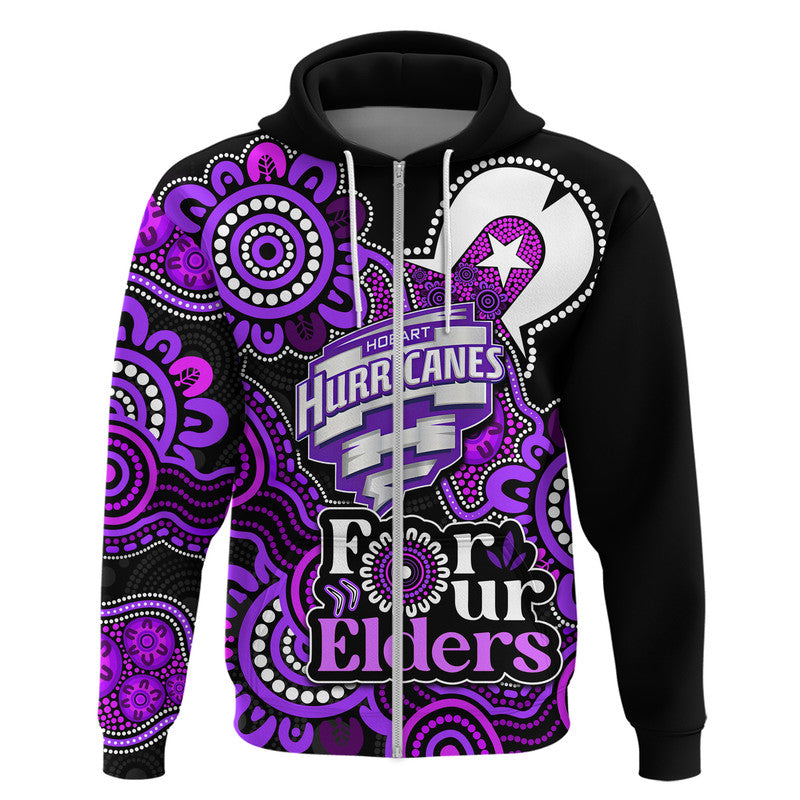 Hobart Hurricanes Cricket Zip Up And Pullover Hoodie NAIDOC Torres Strait For Our Elders LT9 - Vibe Hoodie Shop