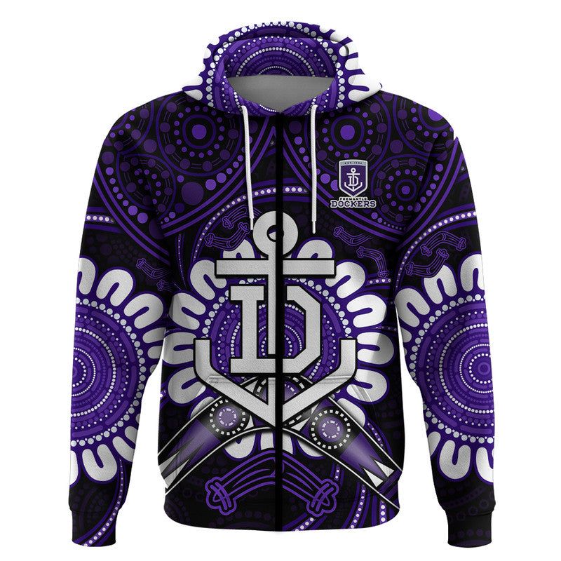 Dockers Football Zip Up And Pullover Hoodie Boomerang Indigenous Dots LT9 - Vibe Hoodie Shop