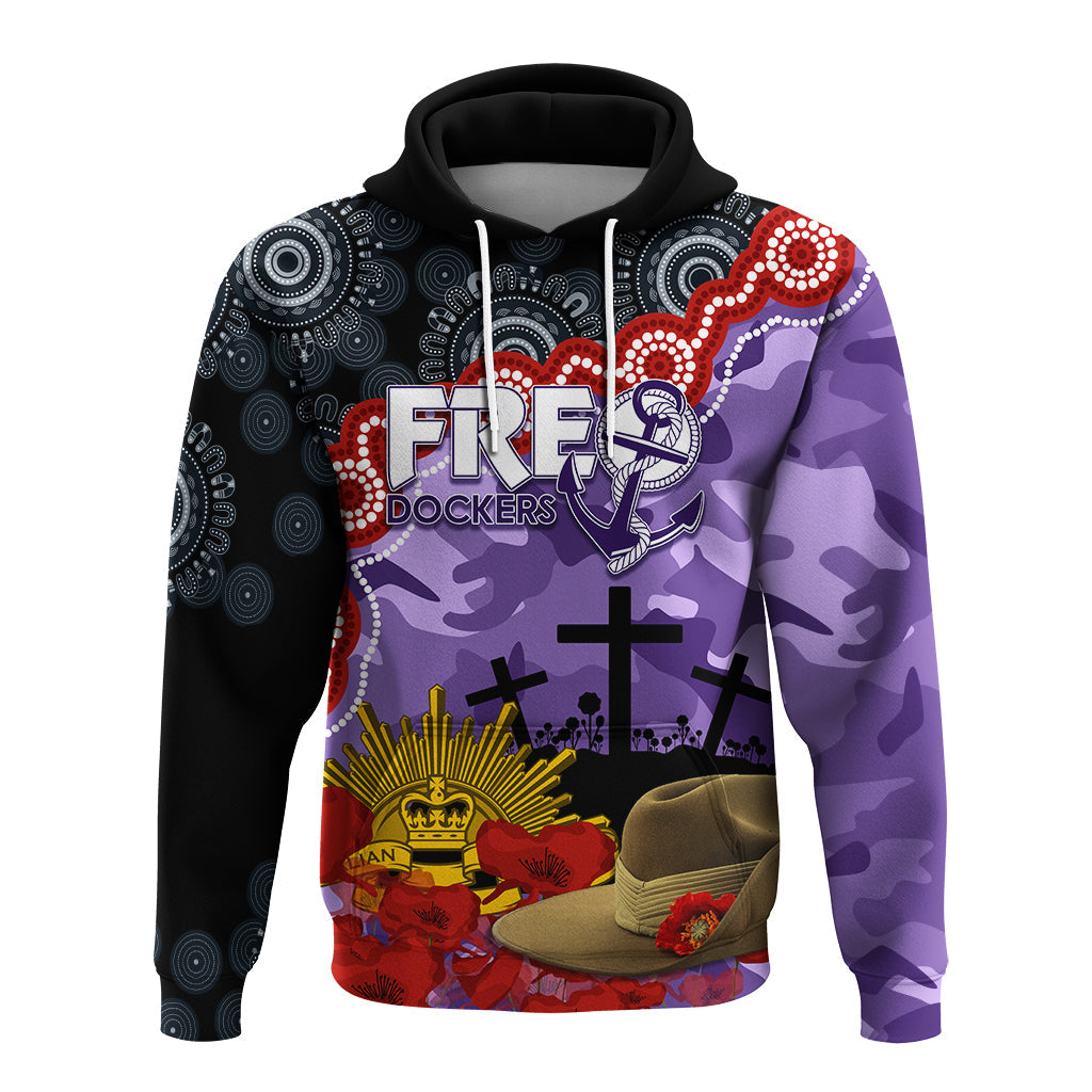 Freo Dockers Football ANZAC 2023 Hoodie Aboriginal Mix Slouch Hat LT7 - Vibe Hoodie Shop