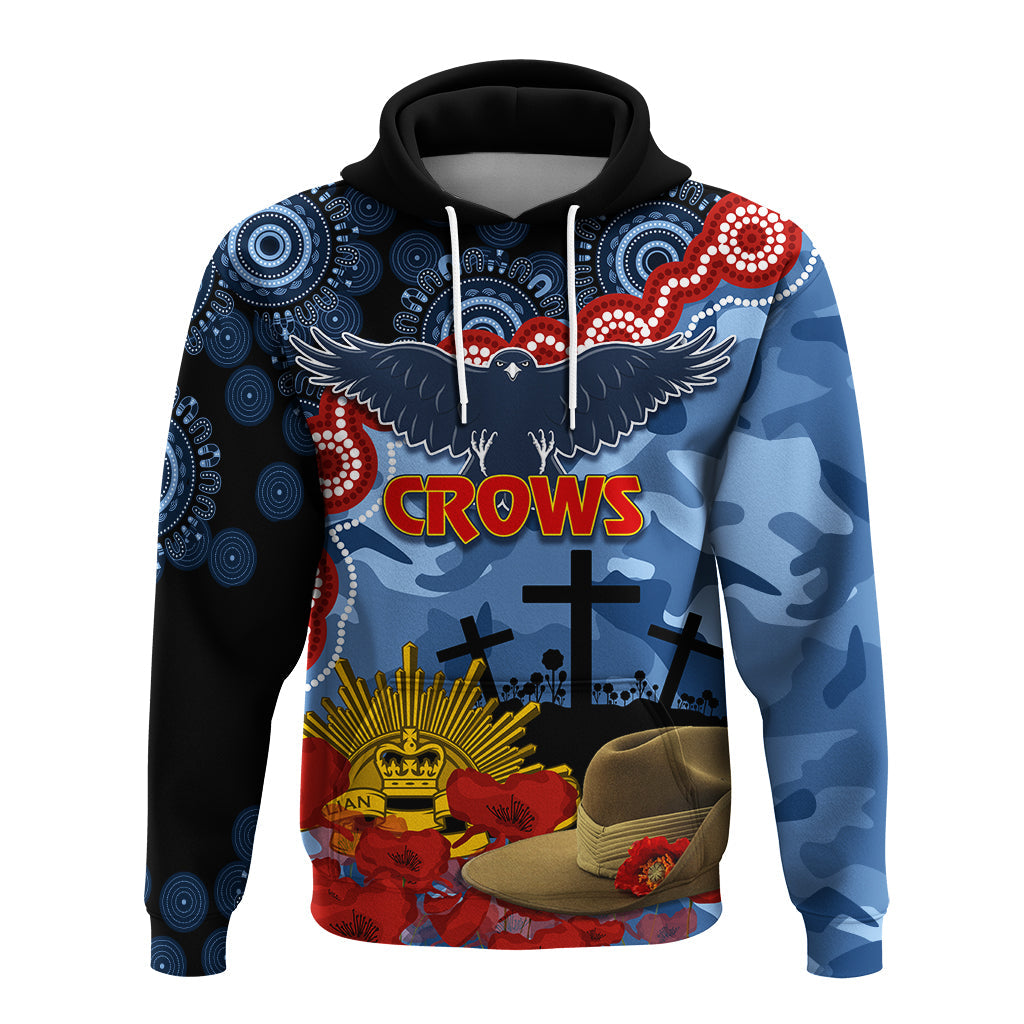 Crows Football ANZAC 2023 Hoodie Aboriginal Mix Slouch Hat LT7 - Vibe Hoodie Shop