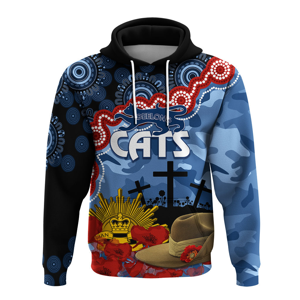 Cats Football ANZAC 2023 Hoodie Aboriginal Mix Slouch Hat LT7 - Vibe Hoodie Shop