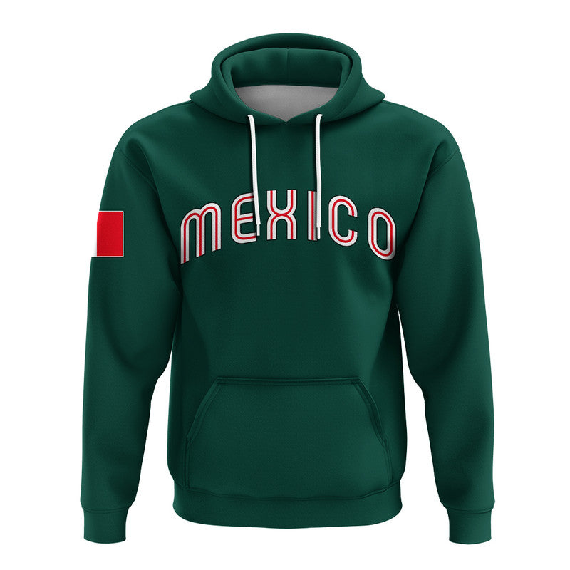 (Custom Personalised And Number) Baseball 2023 Mexico Hoodie Green Style LT6 - Vibe Hoodie Shop