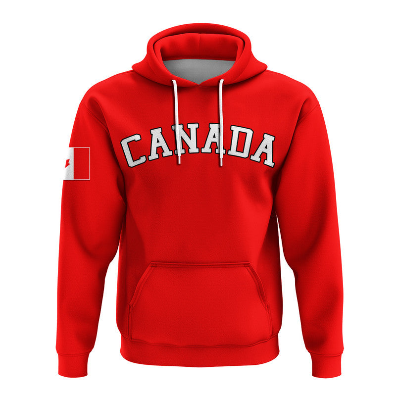 (Custom Personalised And Number) Baseball 2023 Canada Hoodie Red Style LT6 - Vibe Hoodie Shop