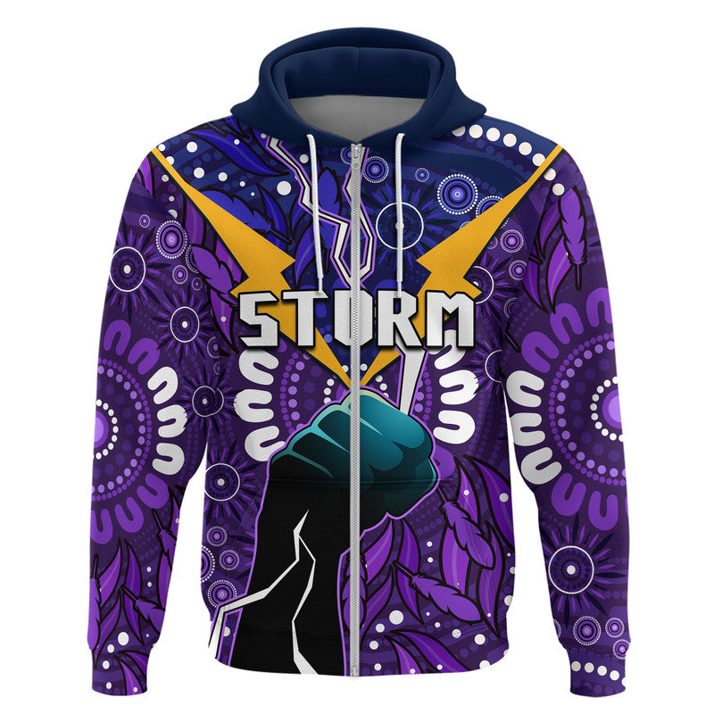 Storm Rugby Zip Up And Pullover Hoodie Indigenous With Thunder Go Storm LT9 - Vibe Hoodie Shop