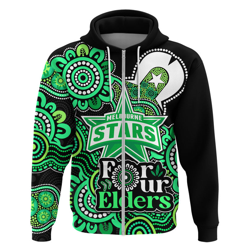 Melbourne Stars Cricket Zip Up And Pullover Hoodie NAIDOC Torres Strait For Our Elders LT9 - Vibe Hoodie Shop