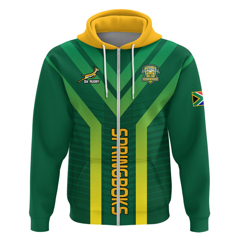 South Africa Rugby Zip Up And Pullover Hoodie Springboks Sporty Style LT9 - Vibe Hoodie Shop