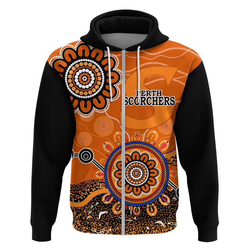 Perth Scorchers Zip Up And Pullover Hoodie Cricket Indigenous Aboriginal LT9 - Vibe Hoodie Shop
