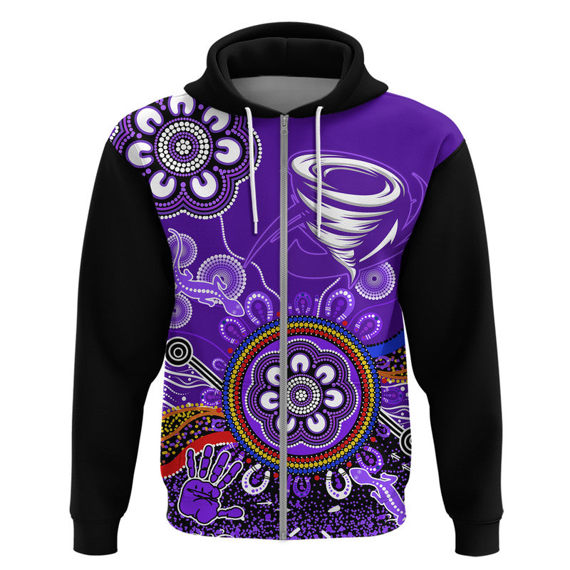 Hobart Hurricanes Zip Up And Pullover Hoodie Cricket Indigenous Aboriginal Lizard Version LT9 - Vibe Hoodie Shop