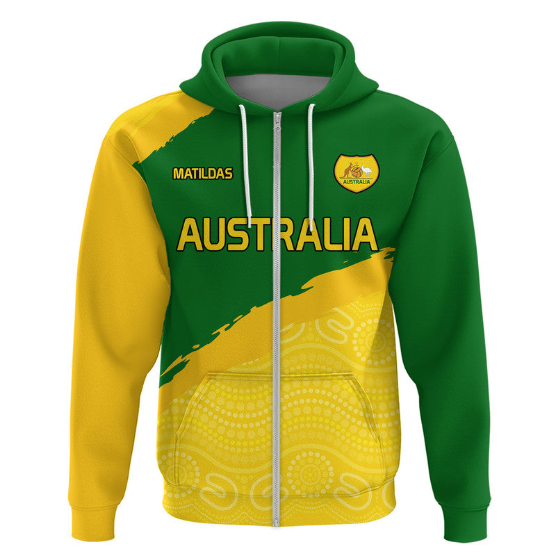 (Custom Personalised) Australia Soccer Zip Up And Pullover Hoodie World Cup Football Matildas Female Socceroos LT9 - Vibe Hoodie Shop