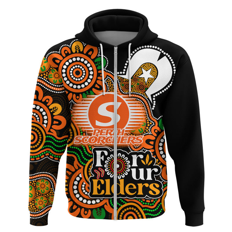 Perth Scorchers Cricket Zip Up And Pullover Hoodie NAIDOC Torres Strait For Our Elders LT9 - Vibe Hoodie Shop