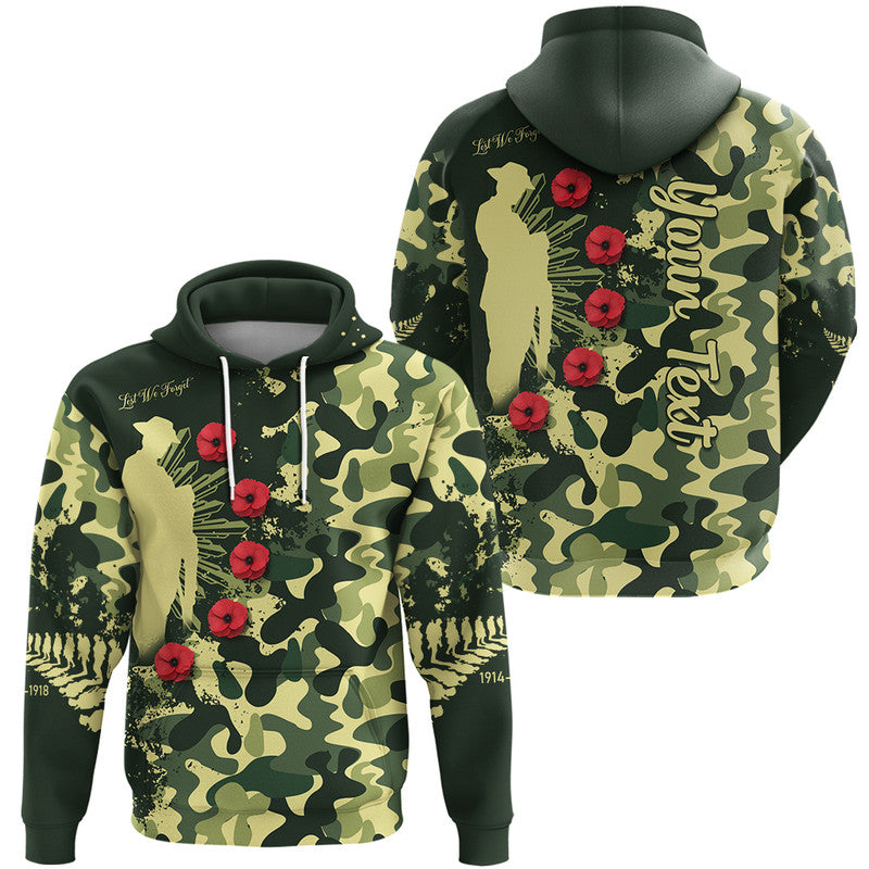 (Custom Personalised) Aotearoa ANZAC Camouflage Zip Up And Pullover Hoodie LT9 - Vibe Hoodie Shop