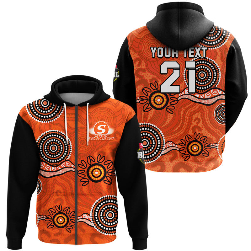 (Custom Personalised) Perth Scorchers Cricket Dots Zip Up And Pullover Hoodie LT9 - Vibe Hoodie Shop