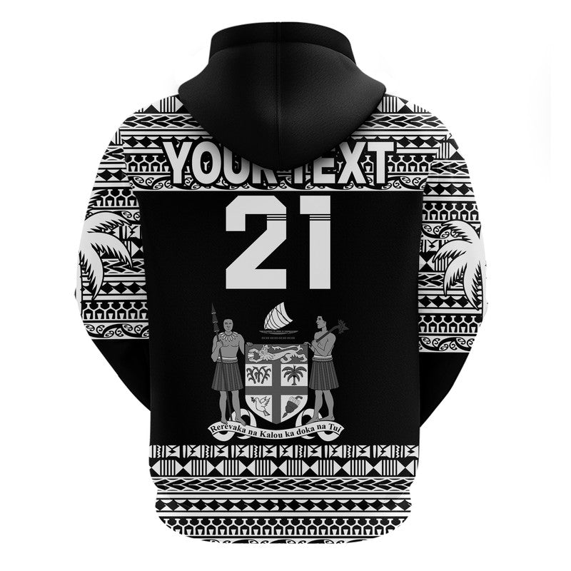 (Custom Text And Number) Fiji Rugby Sevens Zip Up And Pullover Hoodie Simple Style LT9 - Vibe Hoodie Shop