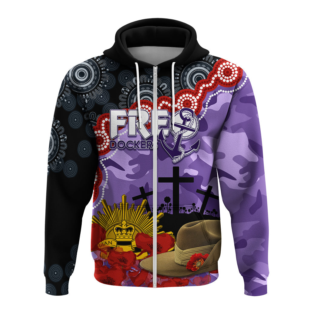 Freo Dockers Football ANZAC 2023 Hoodie Aboriginal Mix Slouch Hat LT7 - Vibe Hoodie Shop