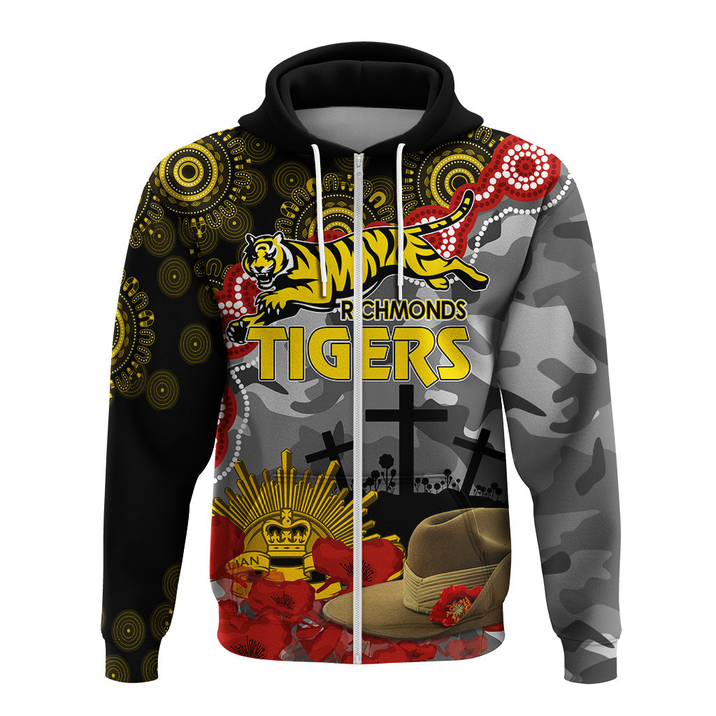 Tigers Football ANZAC 2023 Hoodie Aboriginal Mix Slouch Hat LT7 - Vibe Hoodie Shop