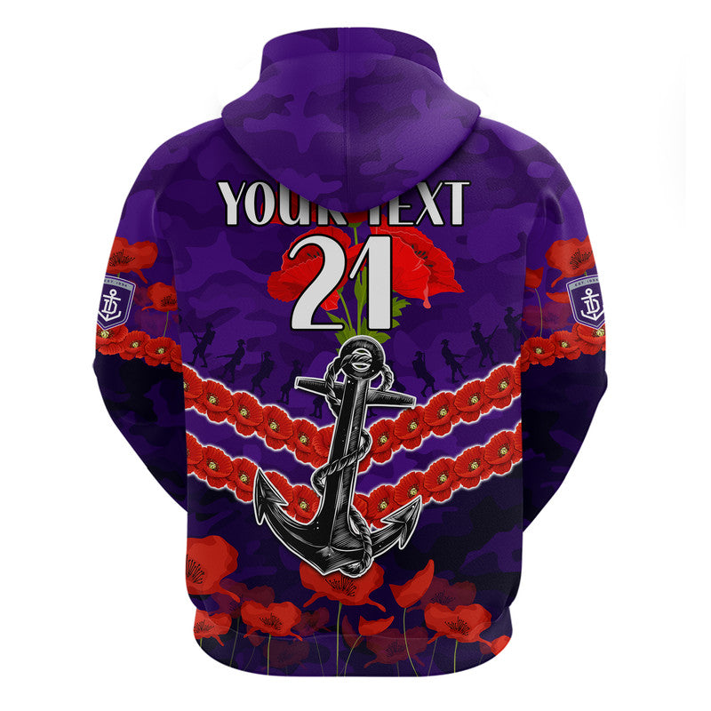 (Custom Personalised) Dockers Football ANZAC Zip Up And Pullover Hoodie Lest We Forget LT9 - Vibe Hoodie Shop