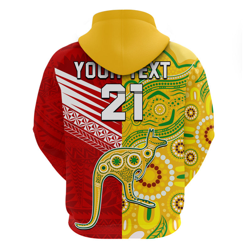 (Custom Personalised) Australia Kangaroos and Mate Maa Tonga Zip Up And Pullover Hoodie LT9 - Vibe Hoodie Shop