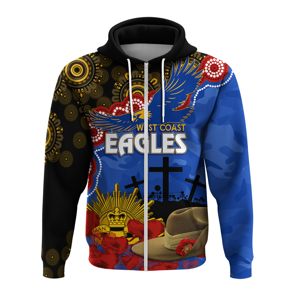 Eagles Football ANZAC 2023 Hoodie Aboriginal Mix Slouch Hat LT7 - Vibe Hoodie Shop