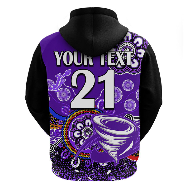(Custom Personalised) Hobart Hurricanes Zip Up And Pullover Hoodie Cricket Indigenous Aboriginal Lizard Version LT9 - Vibe Hoodie Shop