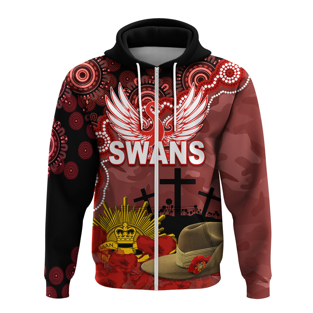 Sydney Swans Football ANZAC 2023 Hoodie Aboriginal Mix Slouch Hat LT7 - Vibe Hoodie Shop