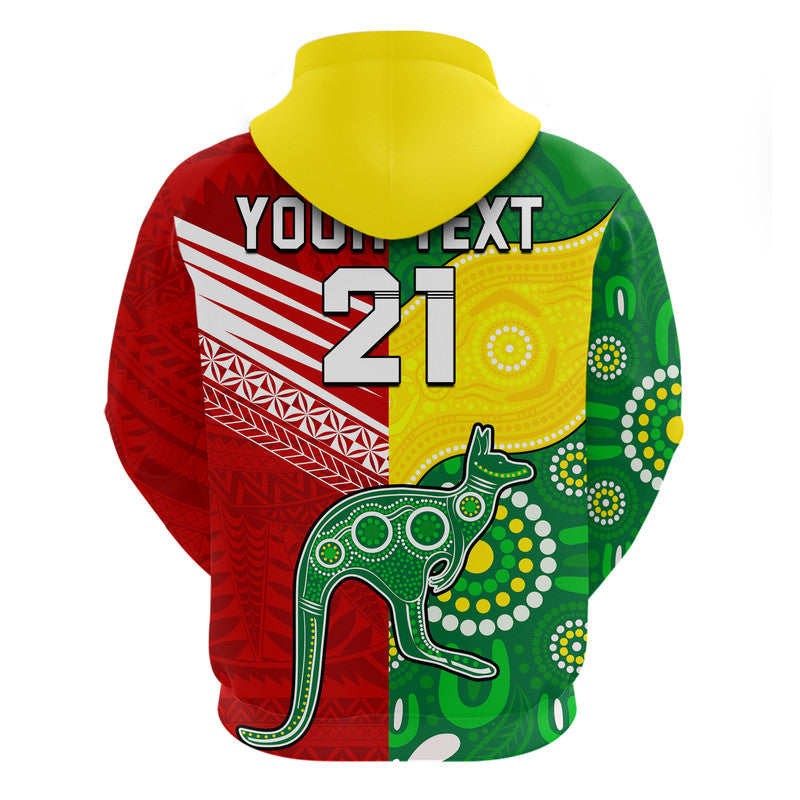 (Custom Personalised) Australia Kangaroos and Mate Maa Tonga Zip Up And Pullover Hoodie No2 LT9 - Vibe Hoodie Shop