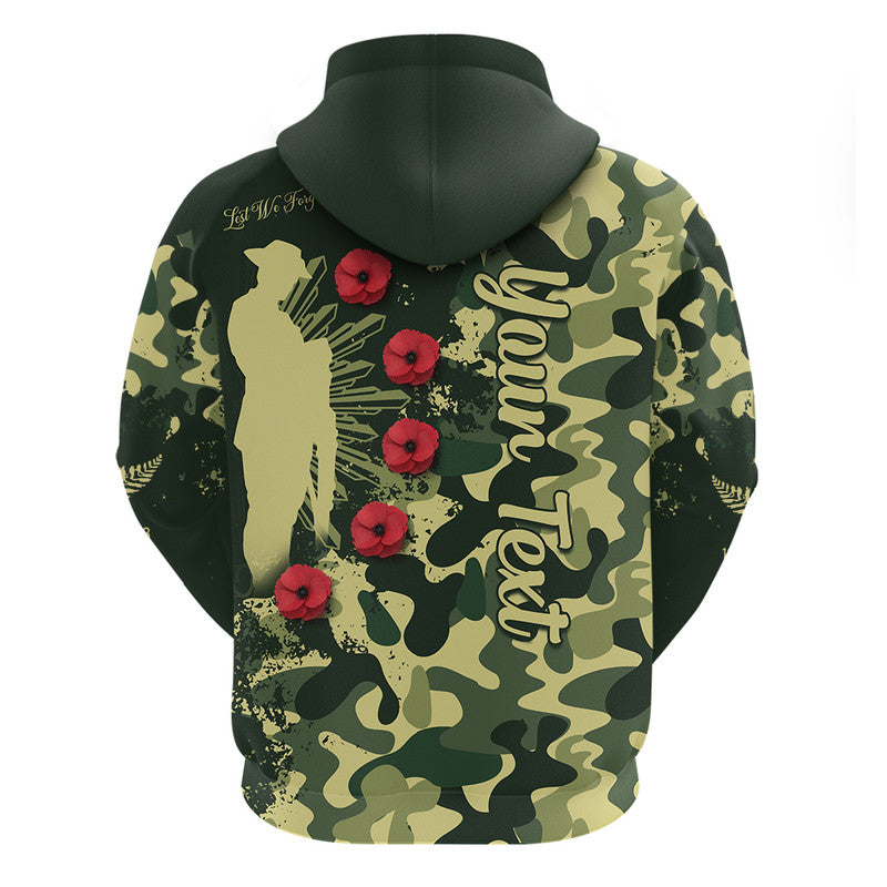 (Custom Personalised) Aotearoa ANZAC Camouflage Zip Up And Pullover Hoodie LT9 - Vibe Hoodie Shop