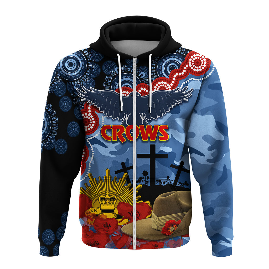 Crows Football ANZAC 2023 Hoodie Aboriginal Mix Slouch Hat LT7 - Vibe Hoodie Shop